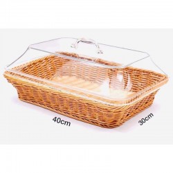 Garde Pain -en rotin avec couvercle