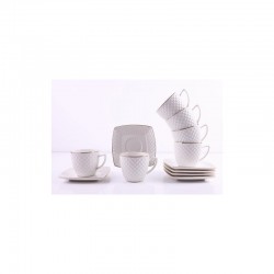 Ensemble tasses et sous tasses A CAFE 12PCS