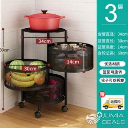 Étagère à Légumes Rotative en fer 3 niveaux