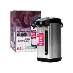 Thermos Isotherme à chaud - 6,8Litres - Inox saine et naturelle.