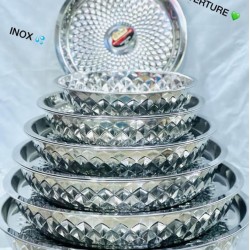 Service 6pcs bols avec couvercle inox