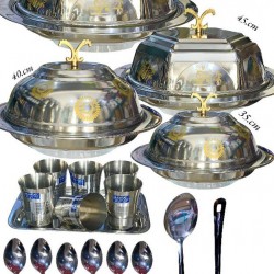 Pack 19pcs Bols Cuillères Tasses Et Louches Inox