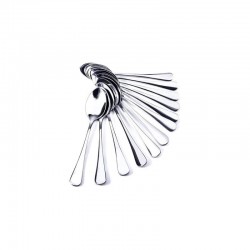 Lot de 12 Cuillères à Café Ovales en Acier Inoxydable lourd Petites 12cm