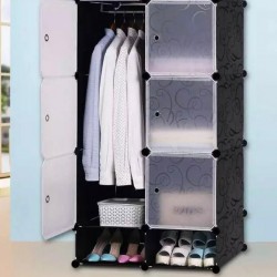 Armoire 2 Battants Plastique Noir