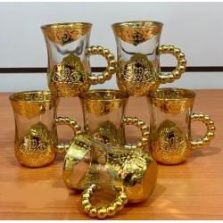 Verre De Thé Doré 12 Pièces 