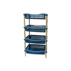 Rangement Cuisine - 4 Étagères de Rangement en Plastique