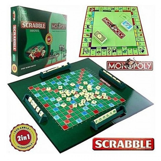 Ensemble monopoly scrable 2 en 1