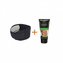 Pack Ventre Plat Intense: Ceinture Lombaire Réglable Auto-Chauffante + Crème Ventre Brûle Graisse