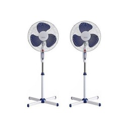 Pack 2 Ventilateur Sur Pied 16" - Blanc