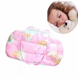 Lit Appoint Bébé avec Moustiquaire - Rose