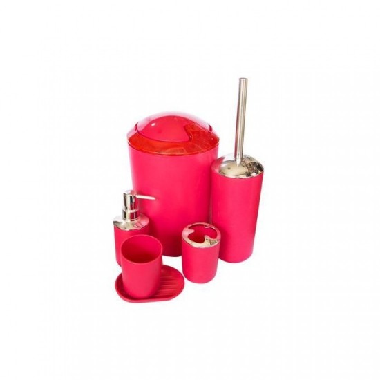 Service Toilette Plastique - Rouge