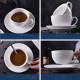 Ensemble Tasse a Café + Plateau en Porcelaine