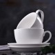 Ensemble Tasse a Café + Plateau en Porcelaine