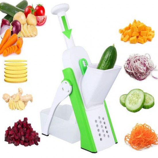 Hachoir Coupe-légumes multifonction manuel verte .