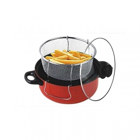 Friteuse à Couvercle - 28 cm - Rouge