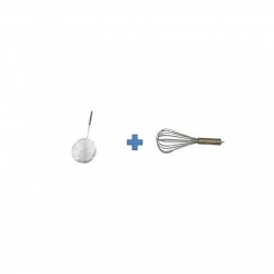 Fouet en Inox - 40 cm et une Louche Passoire - Acier Inoxydable