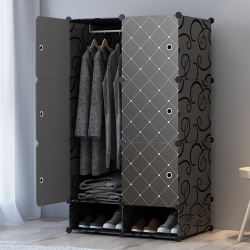 Armoire 2 Battants Plastique Noir