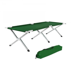 Lit Camping pliable en fer Verte.