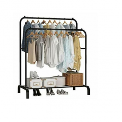 Penderie rangement double barre avec Roues .