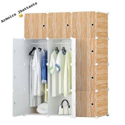 Armoire Penderie 3 Battants -Plastique