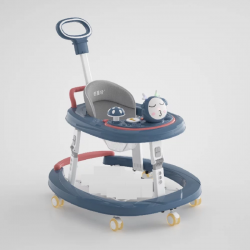 Youpala Marche Bébé Classique Avec Table De Jeux Bleu/Gris.