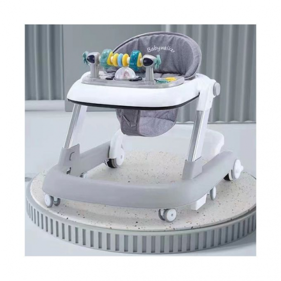 Youpala Marche Bébé Classique Avec Table De Jeux Gris/Blanc.